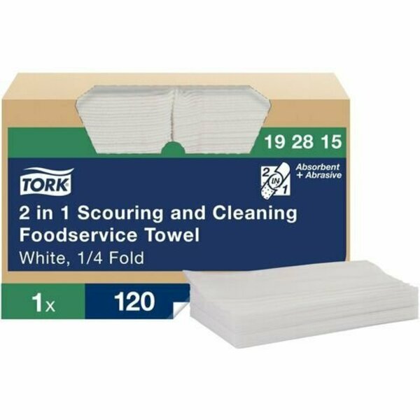 Tork Cleaning Wipers, Scouring, Foodservice, 2-in-1, 1WE TRK192815